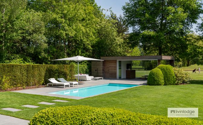 Modernes Poolhaus mit Gartenhaus | Livinlodge